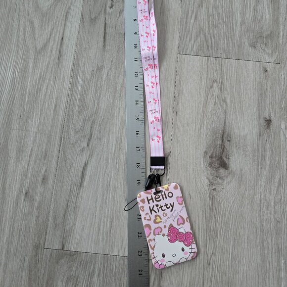Hello Kitty | pastel pink kawaii I.D. card holder lanyard key-chain - Picture 8 of 8